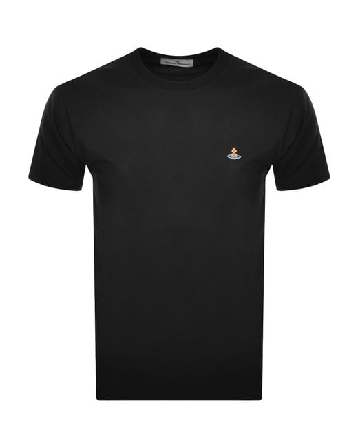 Vivienne Westwood Black Classic Logo T Shirt for men