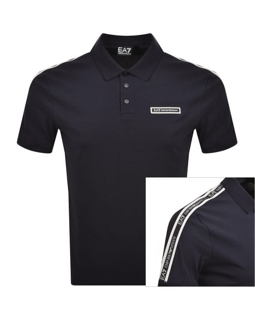 EA7 Blue Emporio Armani Polo T Shirt Armani for men