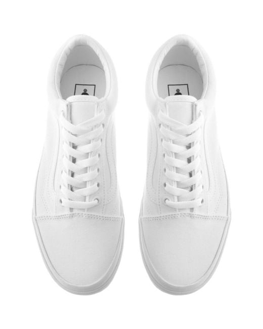 Vans White Old Skool Canvas Trainers for men