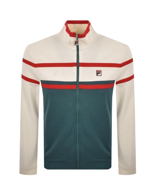 Fila White Fila Giovanni Zip Track Top for men