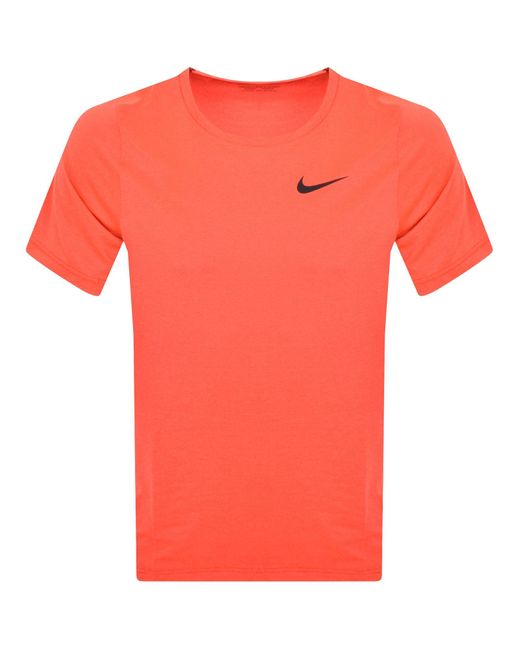 Nike Orange Training Dri Fit Logo T Shirt for men