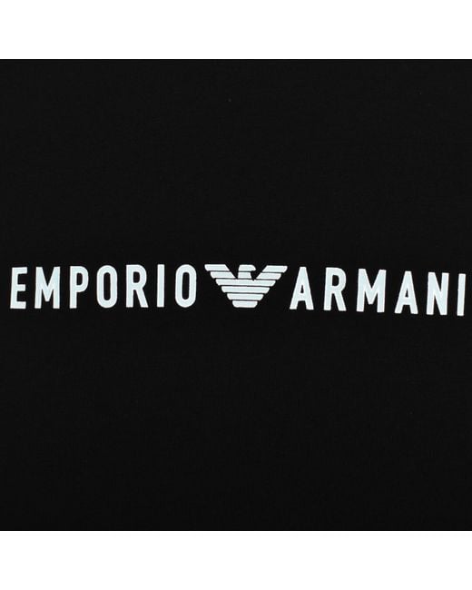 Armani Black Emporio Crew Neck T Shirt for men