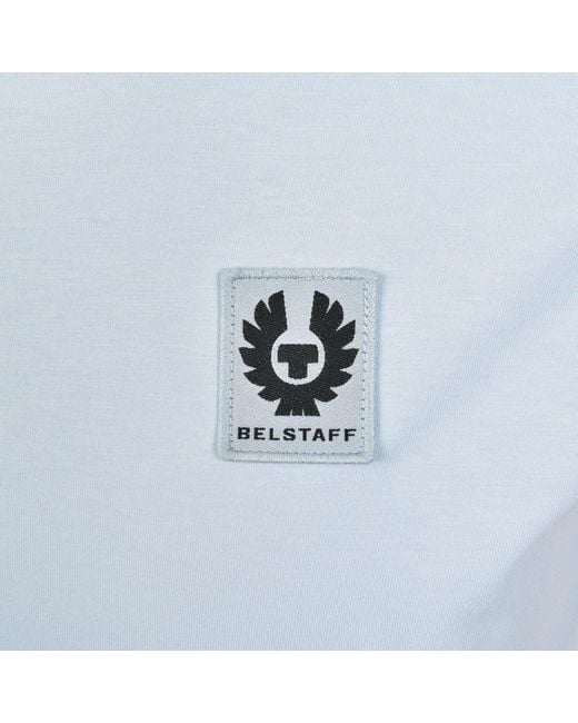 Belstaff Blue Short Sleeve Logo T Shirt Sky for men