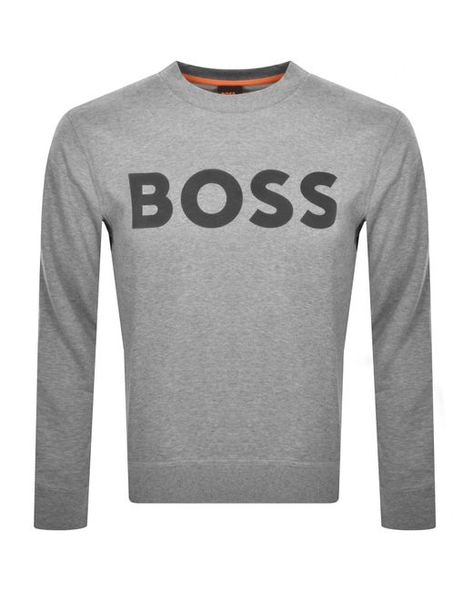 Boss Gray Boss We Basic Crew Neck Sweatshirt for men
