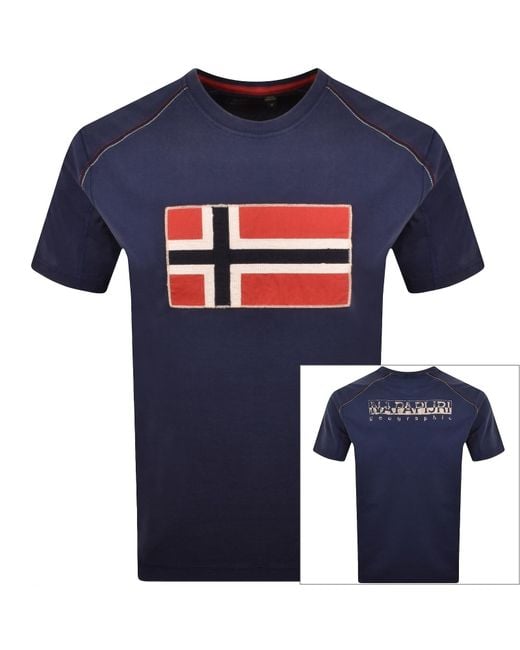 Napapijri Blue S-Reflect T Shirt for men
