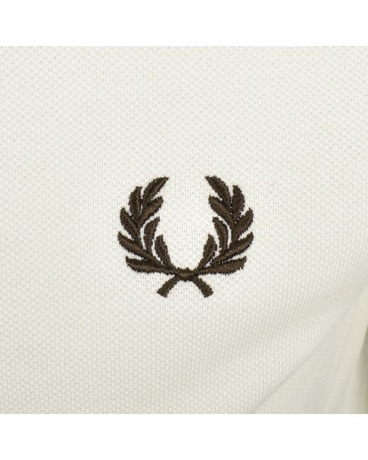 Fred Perry Natural Twin Tipped Polo T Shirt for men