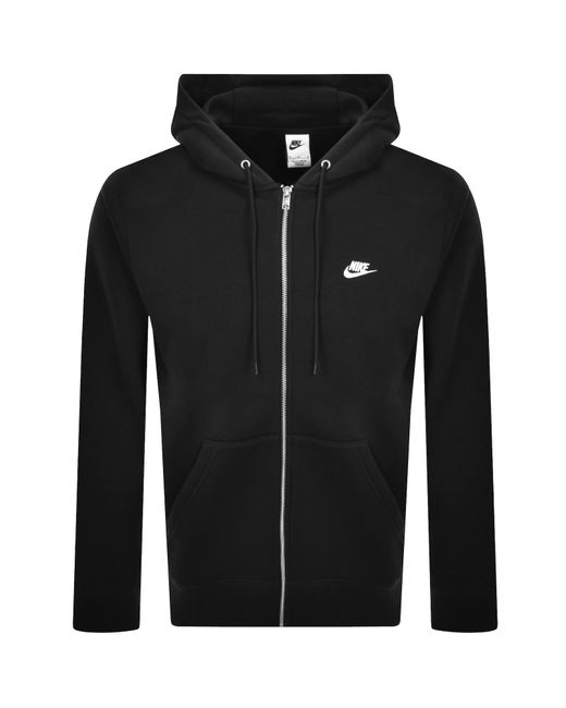 Nike Black Full Zip Club Hoodie for men