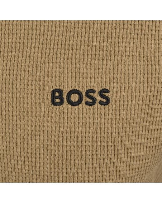 BOSS BUSINESS Natural Boss Waffle T Shirt for men