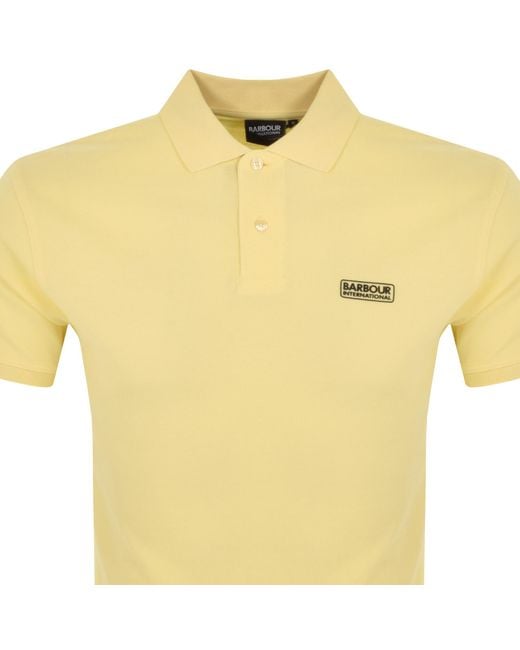 Barbour Yellow Essential Polo T Shirt Yello for men