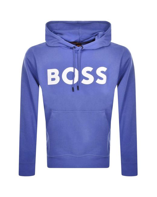 Boss Blue Boss We Basic Logo Hoodie for men