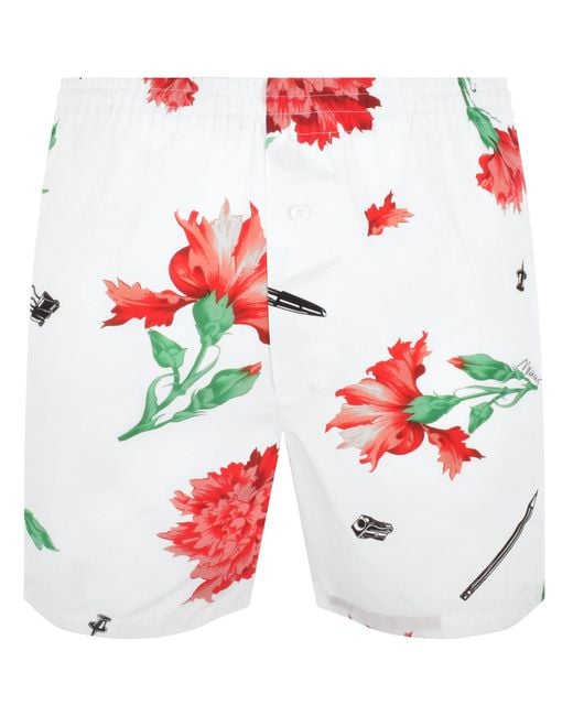 Moschino Red Graphic Print Shorts Off for men