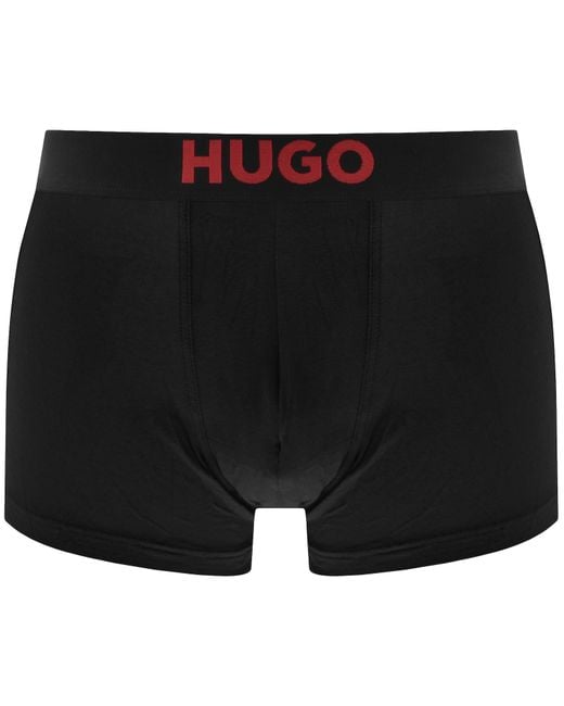 HUGO Black 3 Pack Trunks Gift Set for men