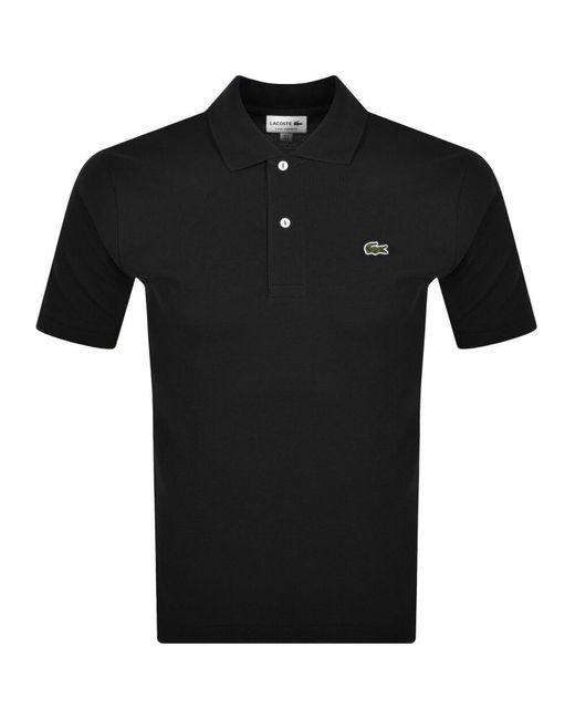 Lacoste Black Short Sleeved Polo T Shirt for men