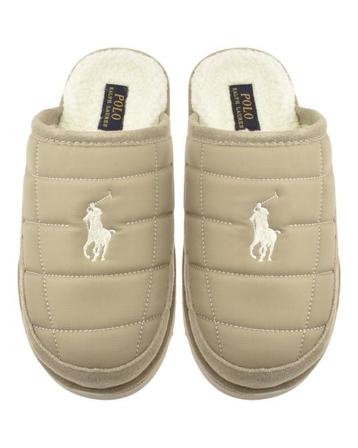 Ralph Lauren Natural Reade Scuff Slippers for men