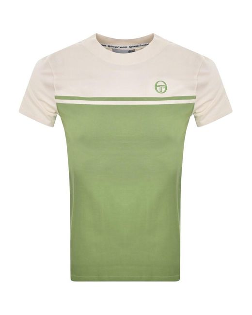 Sergio Tacchini Green Silvio Logo T Shirt for men
