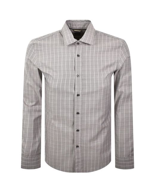 BOSS BUSINESS Gray Boss C Hank Kent Shirt Medium for men