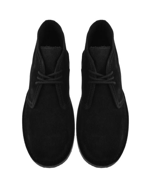 Fred Perry Black Hawley Suede Shoes for men