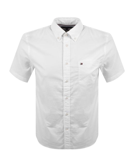 Tommy Hilfiger White Oxford Solid Shirt for men