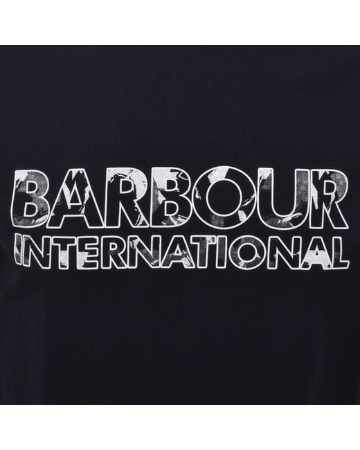 Barbour Black Unite Printed T Shirt for men