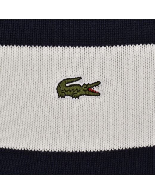 Lacoste Blue Striped Knit Jumper for men