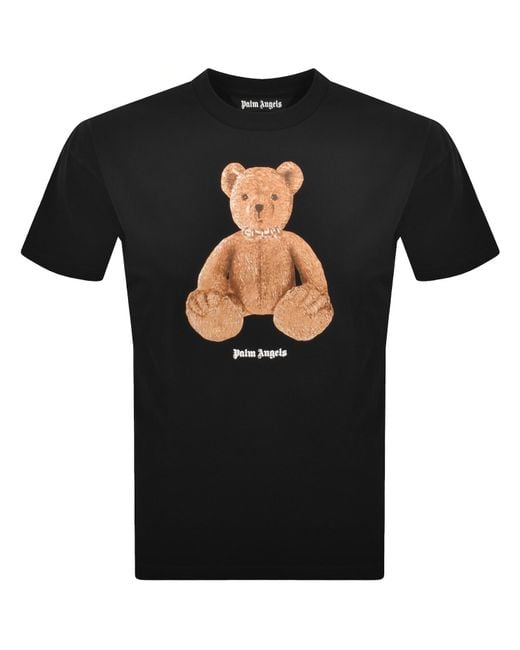 Palm Angels Black Bear T Shirt for men
