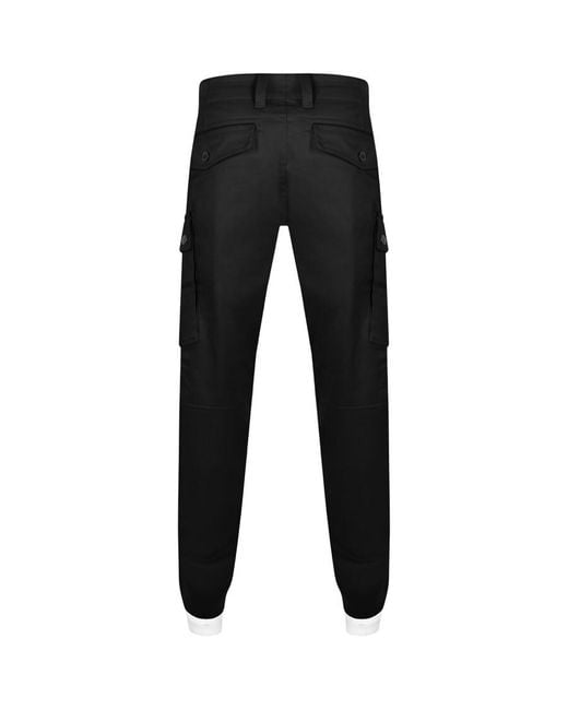 G-Star RAW Black Raw Tapered Cargo Trousers for men