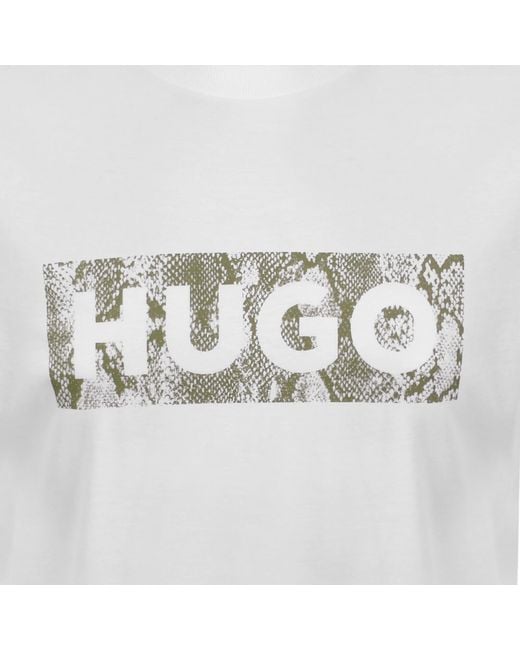 HUGO Gray Nerpient T Shirt for men