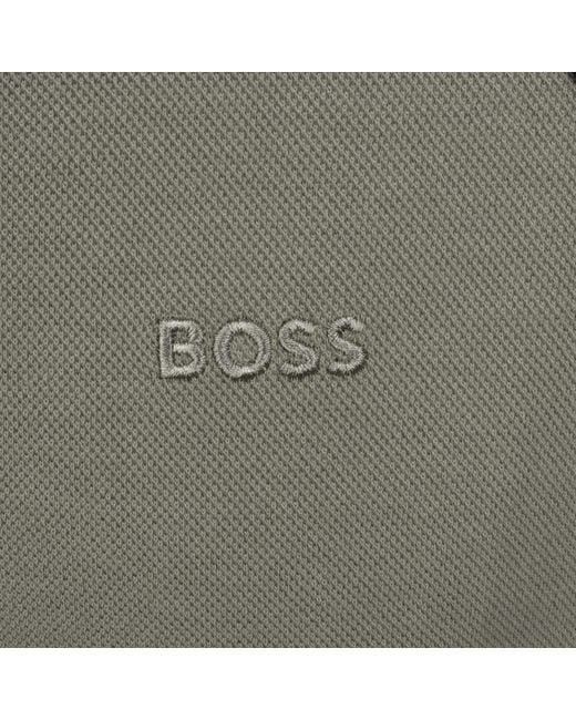 Boss Gray Boss Contrast Piping Tracksuit Set for men
