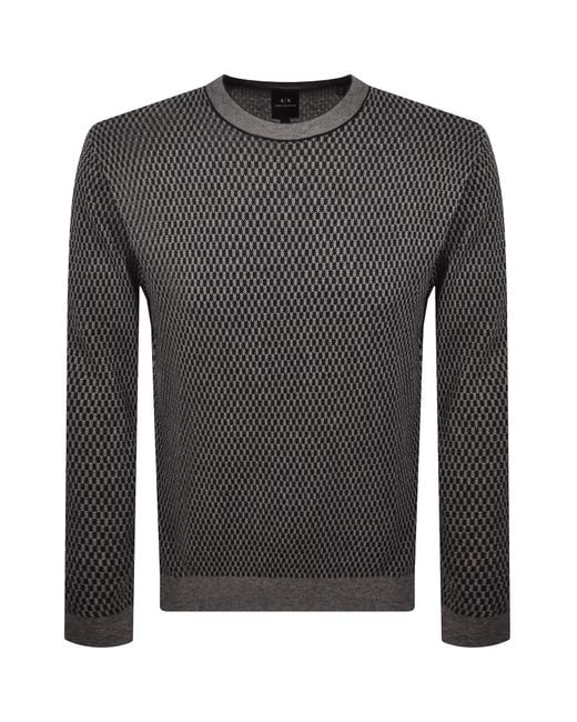 ARMANI EXCHANGE Gray Knit Jumper for men