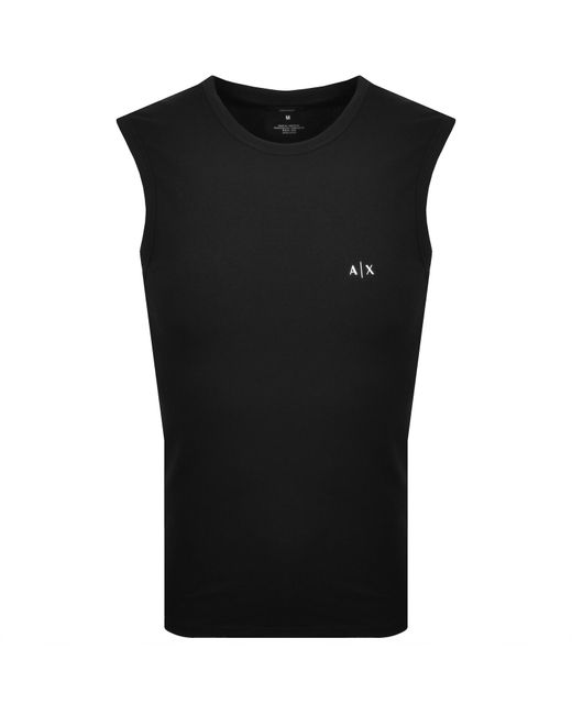 ARMANI EXCHANGE Black 2 Pack Vest Tops for men