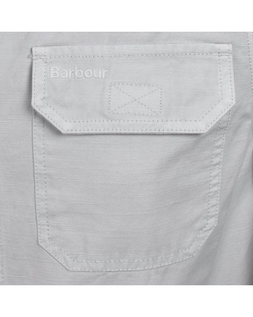 Barbour Gray Draftmen Overshirt for men