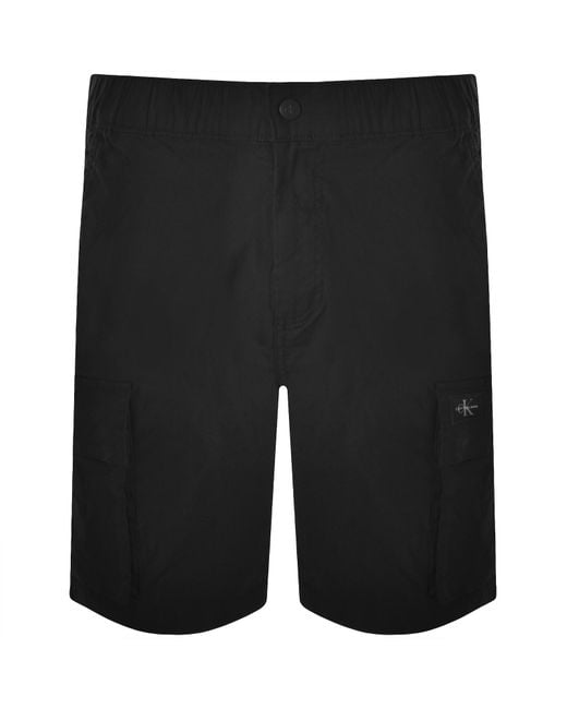 Calvin Klein Black Jeans Cargo Shorts for men