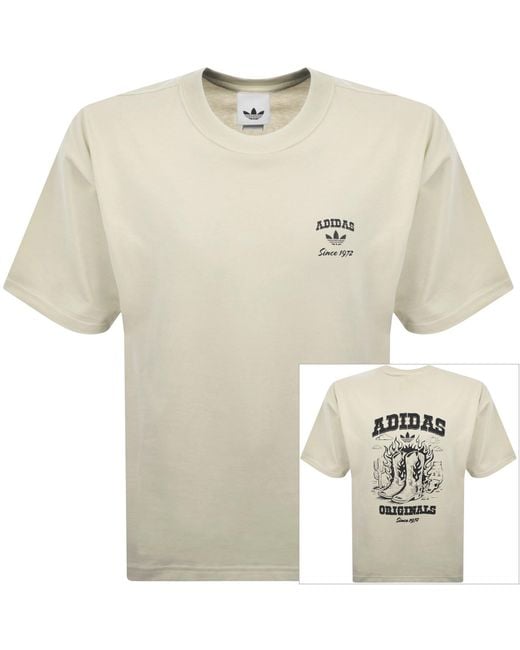 Adidas Originals Natural Boots Gfx T Shirt for men