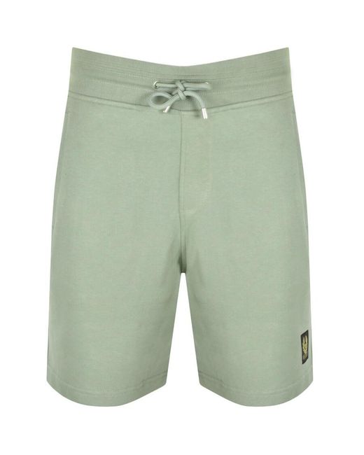 Belstaff Cotton Shorts in Khaki (Green) for Men | Lyst