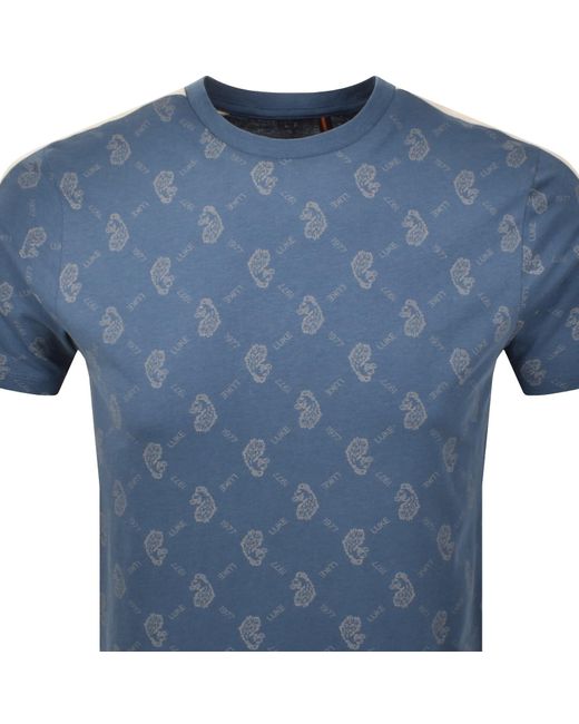 Luke 1977 Blue Ramos Overprint T Shirt for men