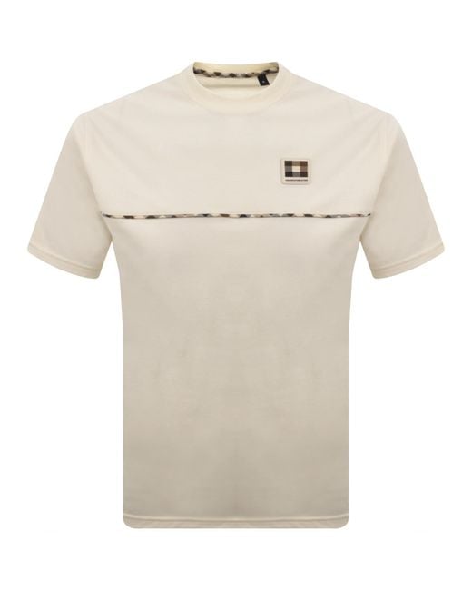 Aquascutum Natural Club Check Piping T Shirt for men