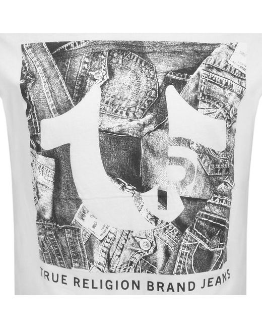 True Religion Gray Jeans Registered T Shirt for men