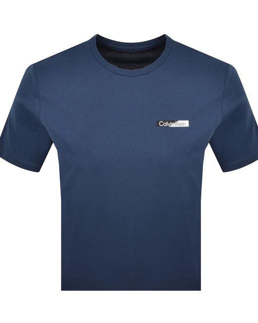 Calvin Klein Blue Graphic Logo T Shirt for men