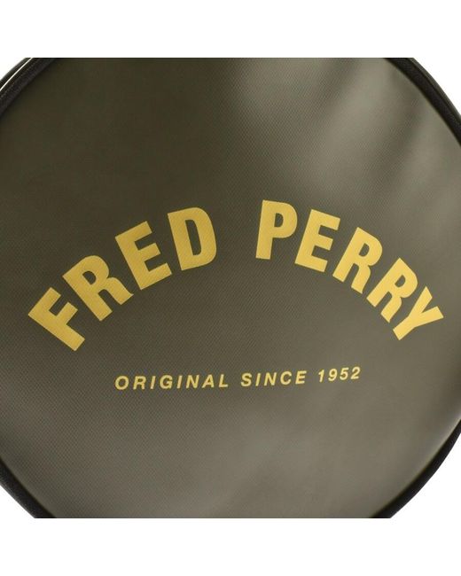 Fred Perry Black Classic Barrel Bag for men