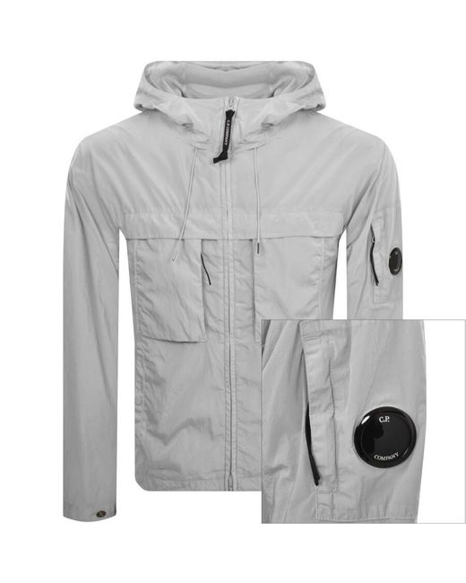 C P Company Gray Cp Company Chrome R Hooded Jacket for men