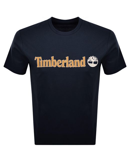 Timberland Blue Logo T Shirt for men