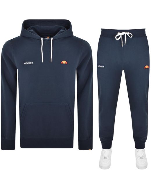 Ellesse Blue Traccota Hooded Logo Tracksuit for men