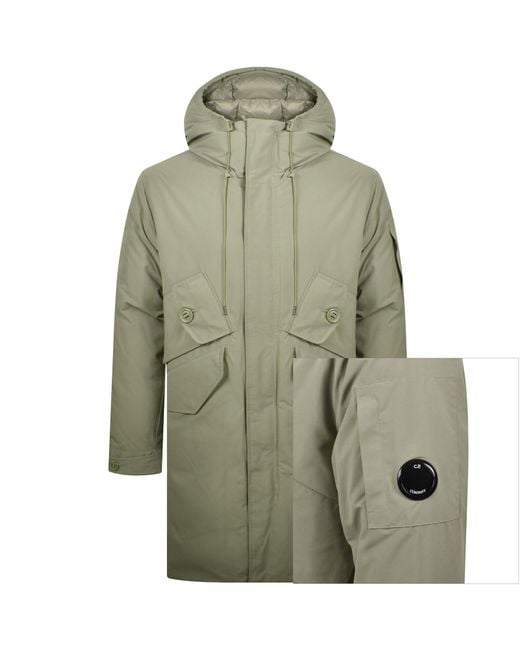 C P Company Green Cp Company Long Jacket for men
