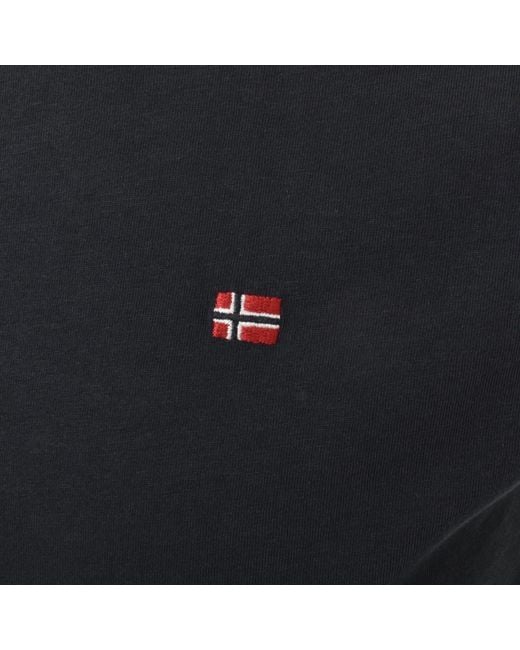 Napapijri Black Salis Sum Logo T Shirt for men