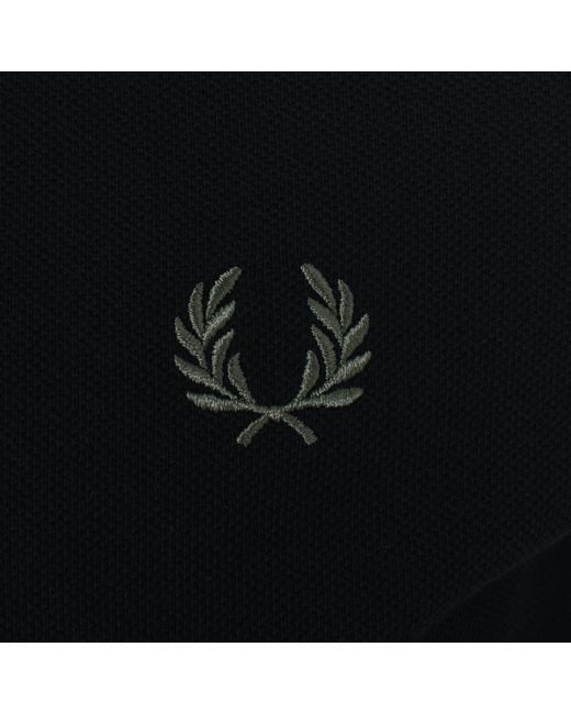 Fred Perry Black Long Sleeved Polo T Shirt for men