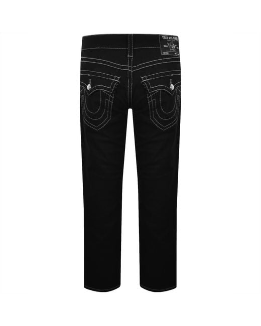 TRUE RELIGION Ricky Relaxed Straight Jeans in Black for Men | Lyst