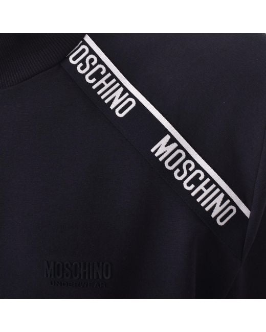 Moschino Blue Logo Sweatshirt for men