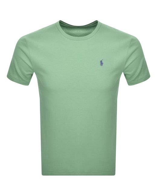 Ralph Lauren Green Crew Neck Slim Fit T Shirt for men