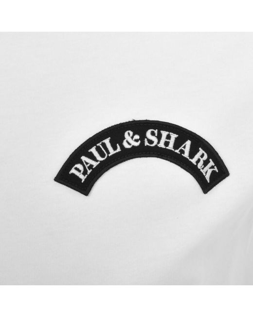 Paul & Shark White Paul And Shark Short Sleeved Logo T Shirt for men