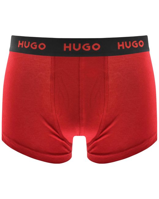 HUGO Gray Underwear 3 Pack Trunks for men